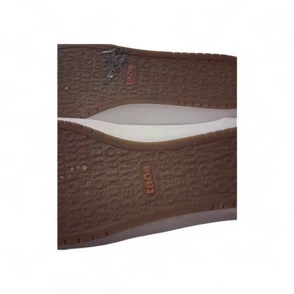 Women's sz 11 M Taos Plim Soul Lux White Canvas Lace-Up Shoes Sneakers Comfort - Picture 9 of 10